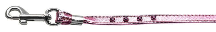 Metallic Step-In Harness Pink MTL 3/8 Match-Jwl Leash Silver Hrdw